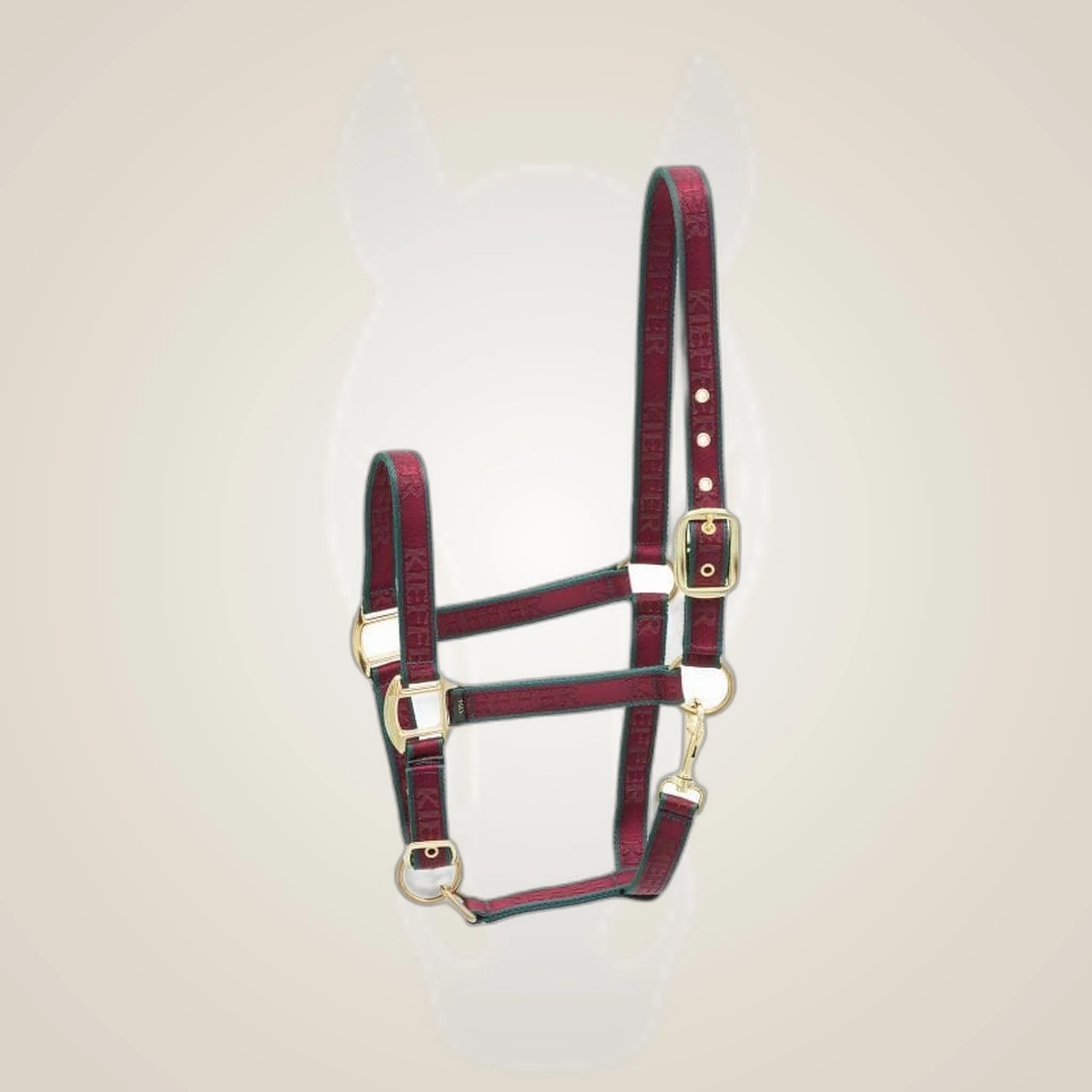 Kieffer Classic Nylon Halter on One-Eyed Equine branded background