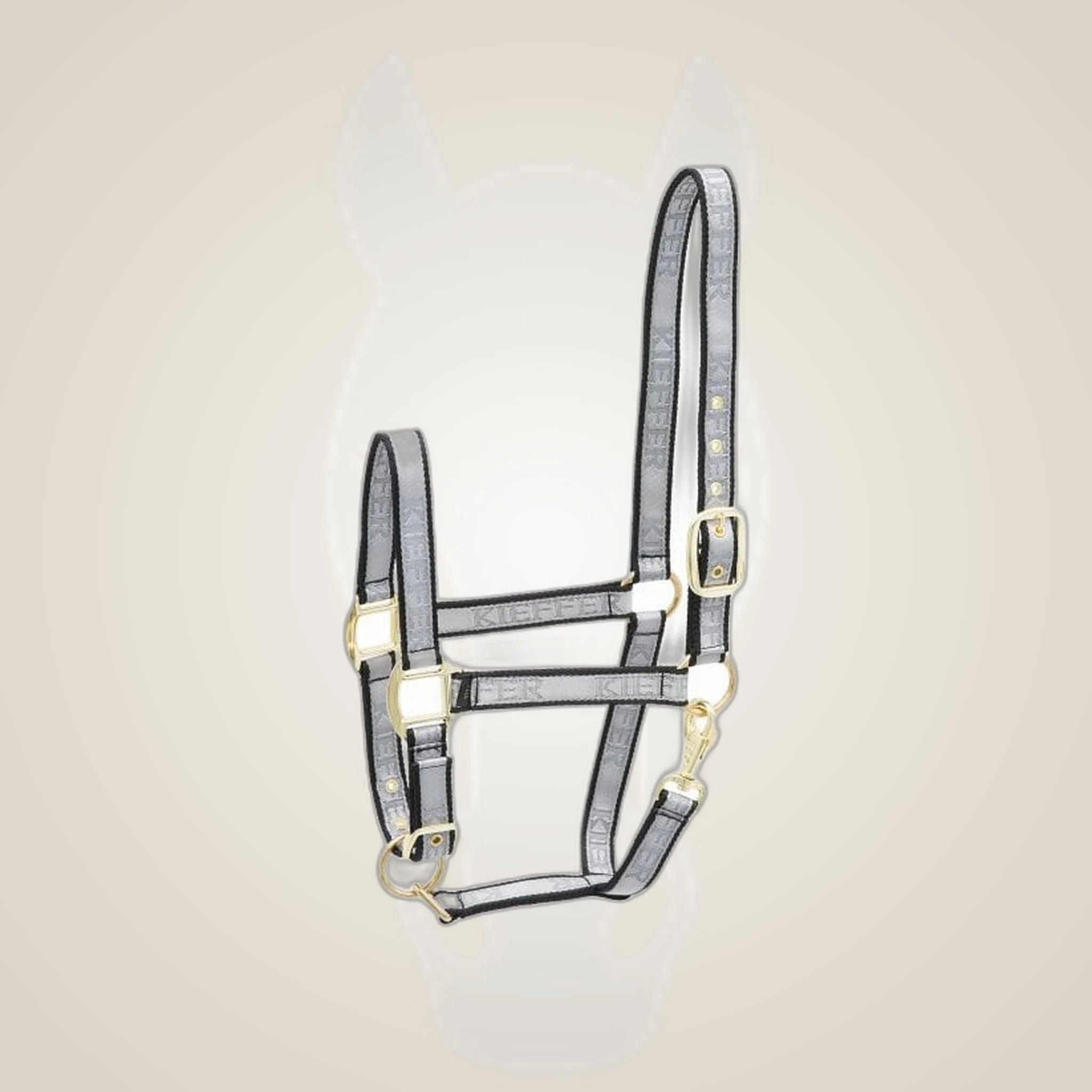 Kieffer Classic Nylon Halter on One-Eyed Equine branded background