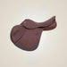 Kieffer Palmanova jump saddle in brown leather, side view.