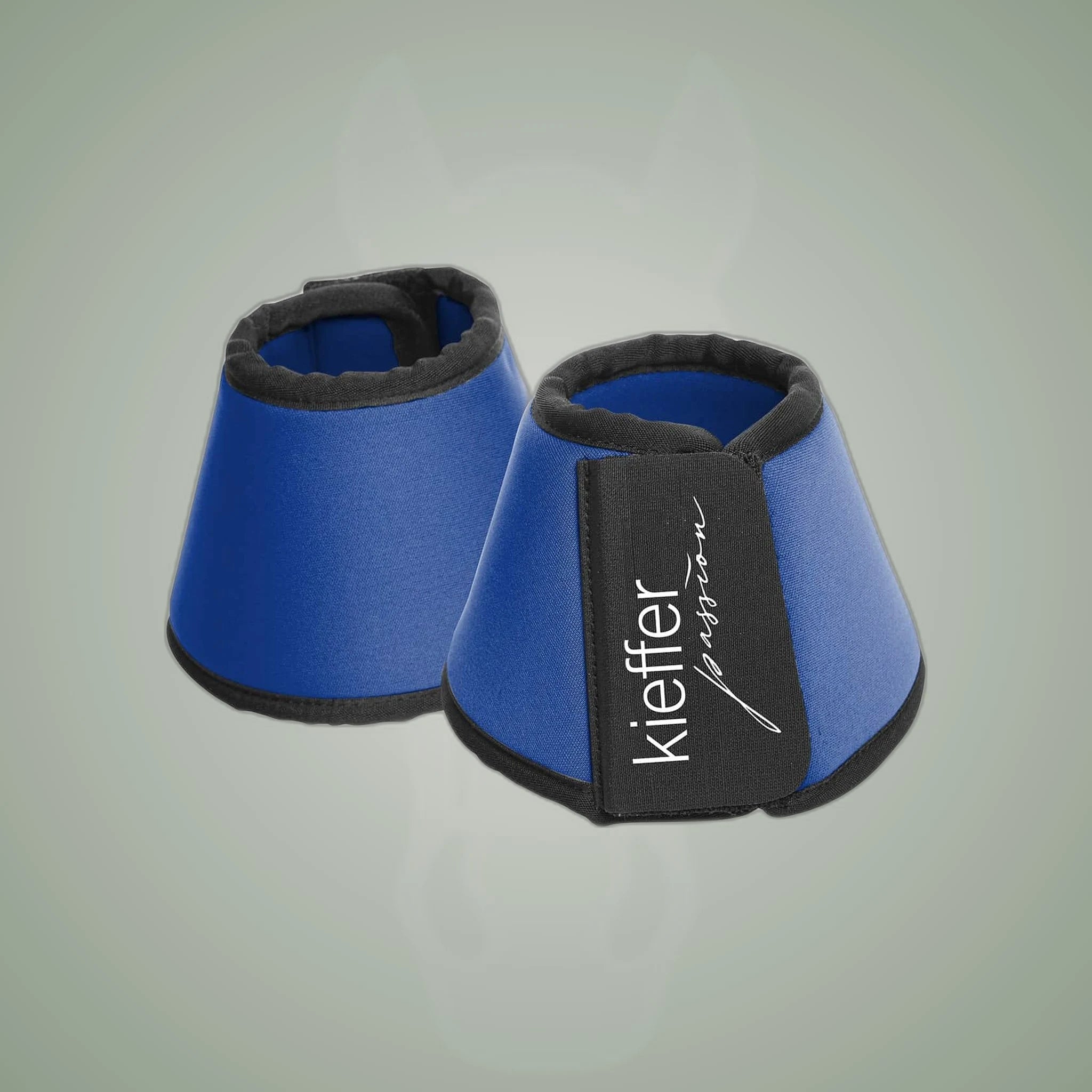Kieffer Passionprene Bell Boots on One-Eyed Equine branded background
