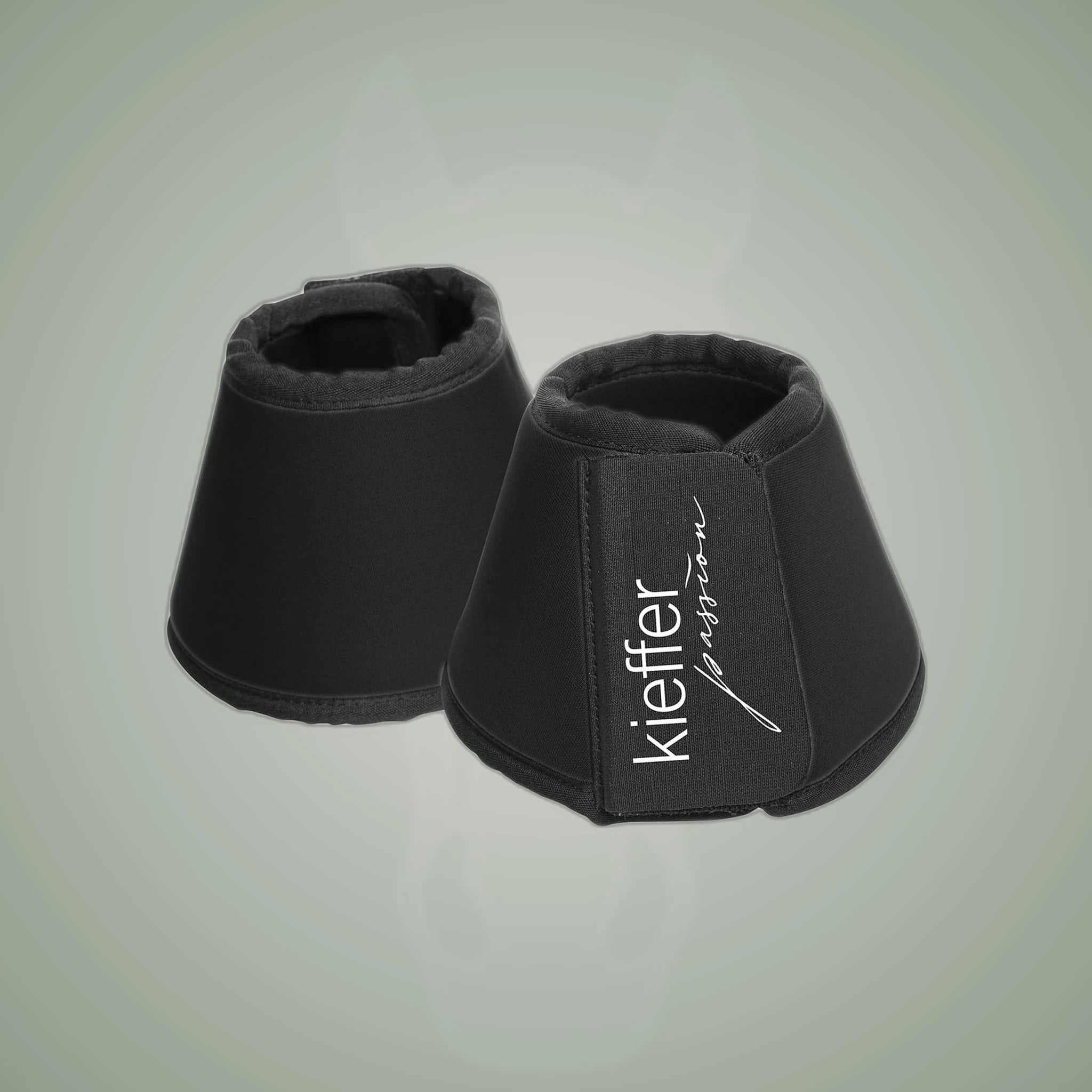 Kieffer Passionprene Bell Boots on One-Eyed Equine branded background
