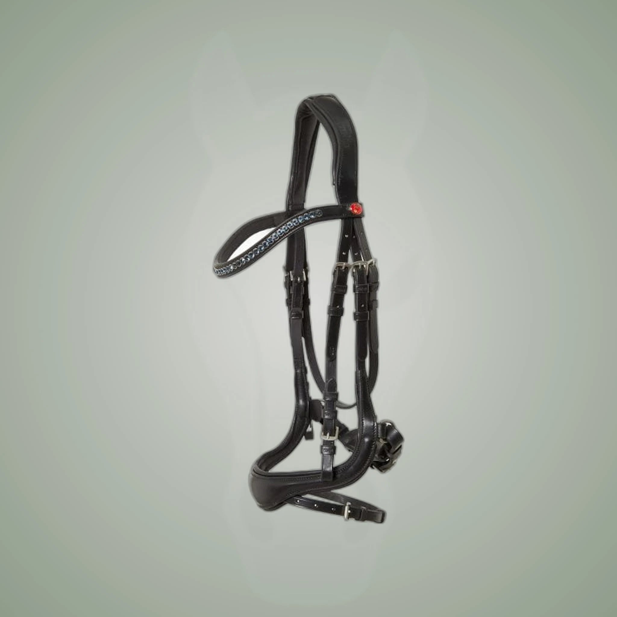 Kieffer Rachel Snaffle Bridle on One-Eyed Equine branded background