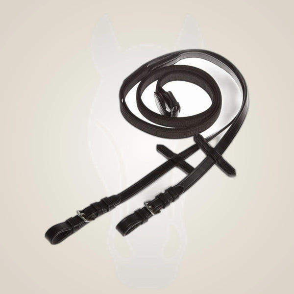 Kieffer Rubber-Laced Webbing Reins - Bridle