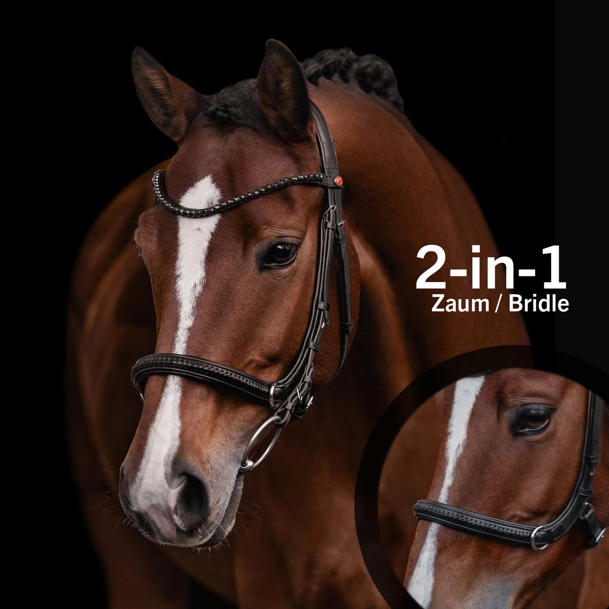 Kieffer Ultrasoft Ava 2 in 1 Snaffle and Bitless Bridle product photo