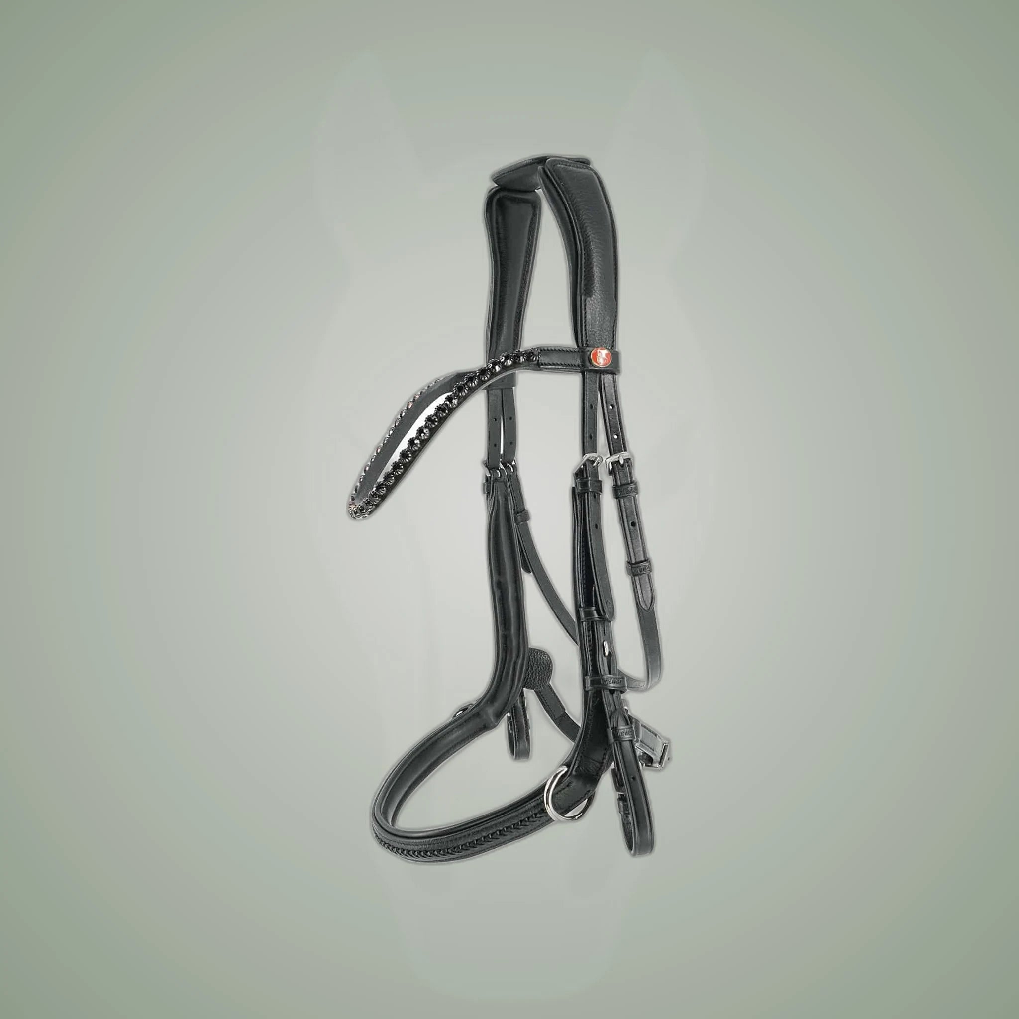 Kieffer Ultrasoft Ava 2 in 1 Snaffle and Bitless Bridle on One-Eyed Equine branded background