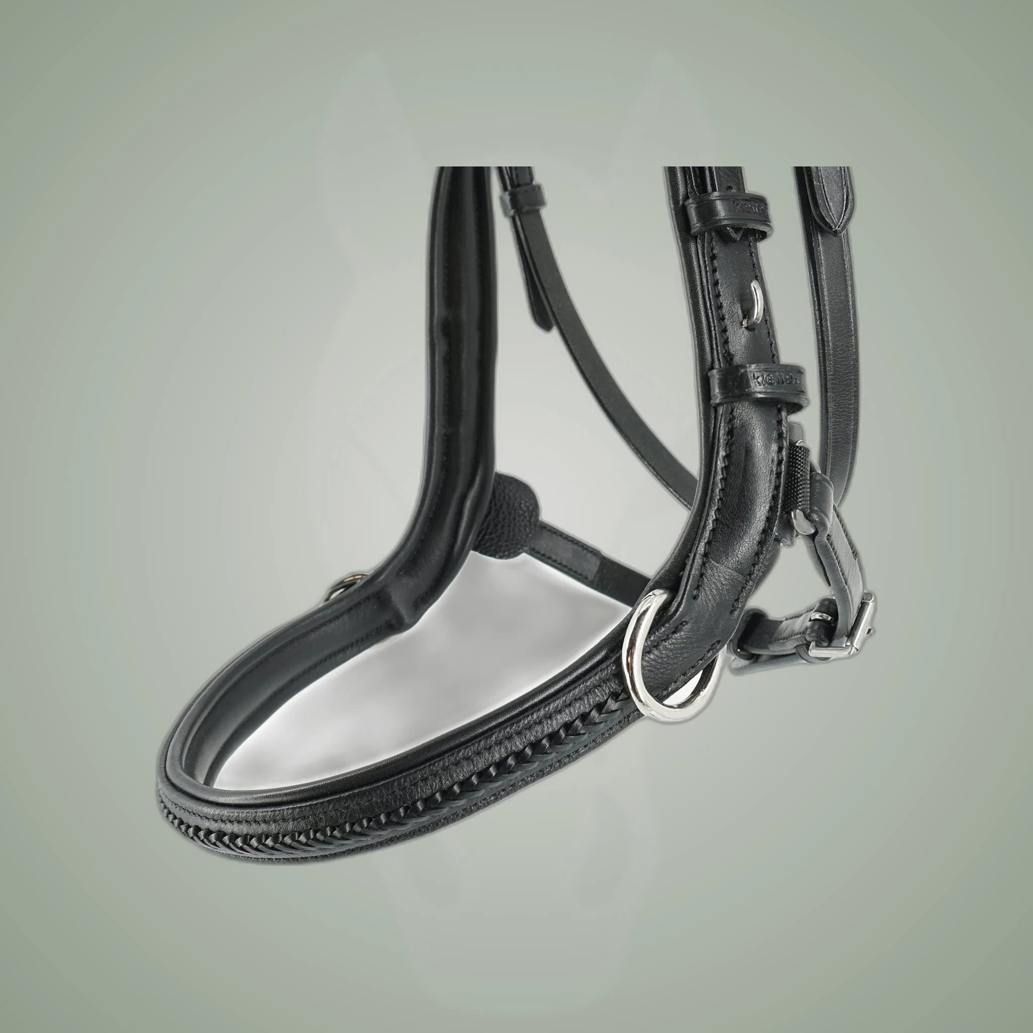 Kieffer Ultrasoft Ava 2 in 1 Snaffle and Bitless Bridle on One-Eyed Equine branded background