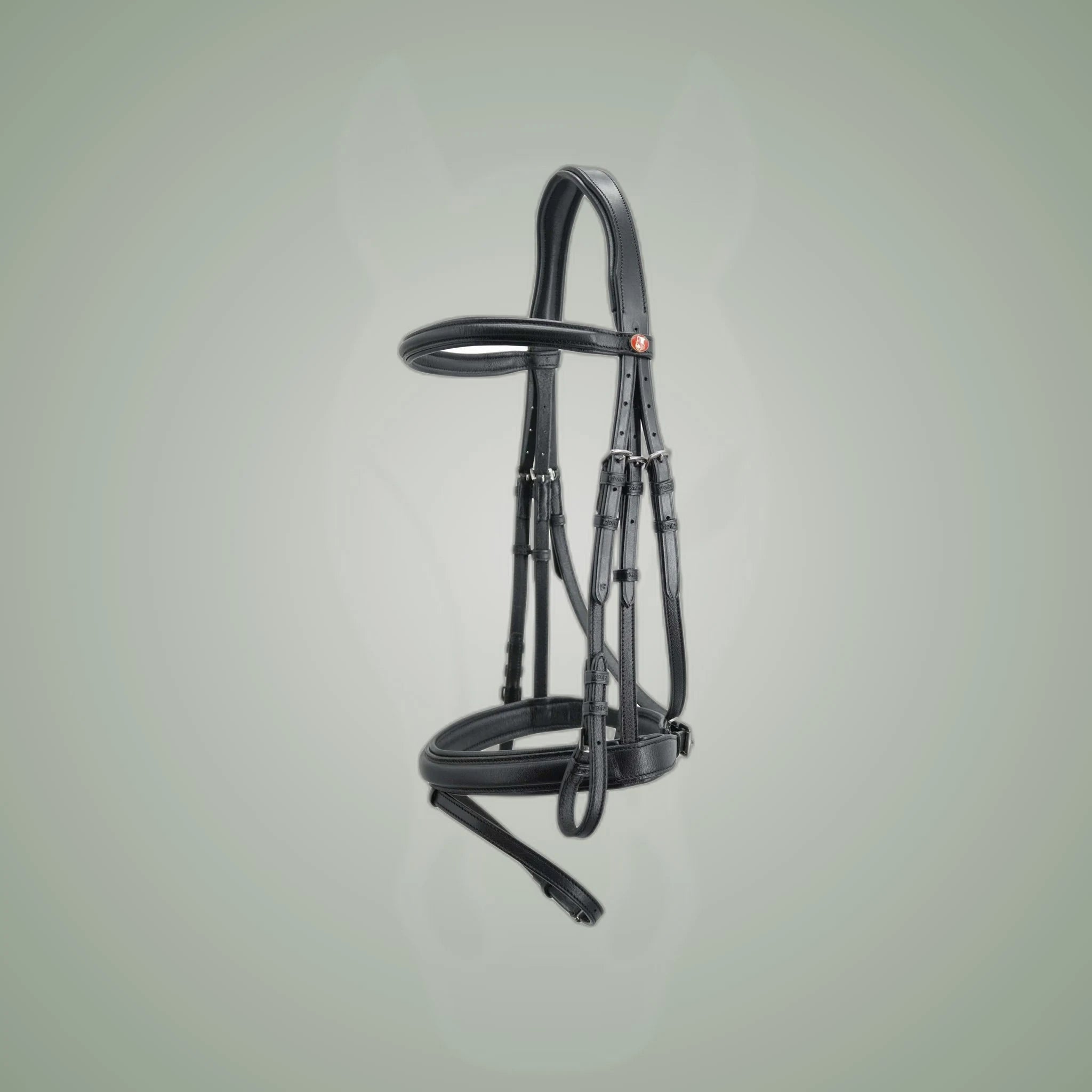 Kieffer Ultrasoft Economy Snaffle Bridle on One-Eyed Equine branded background