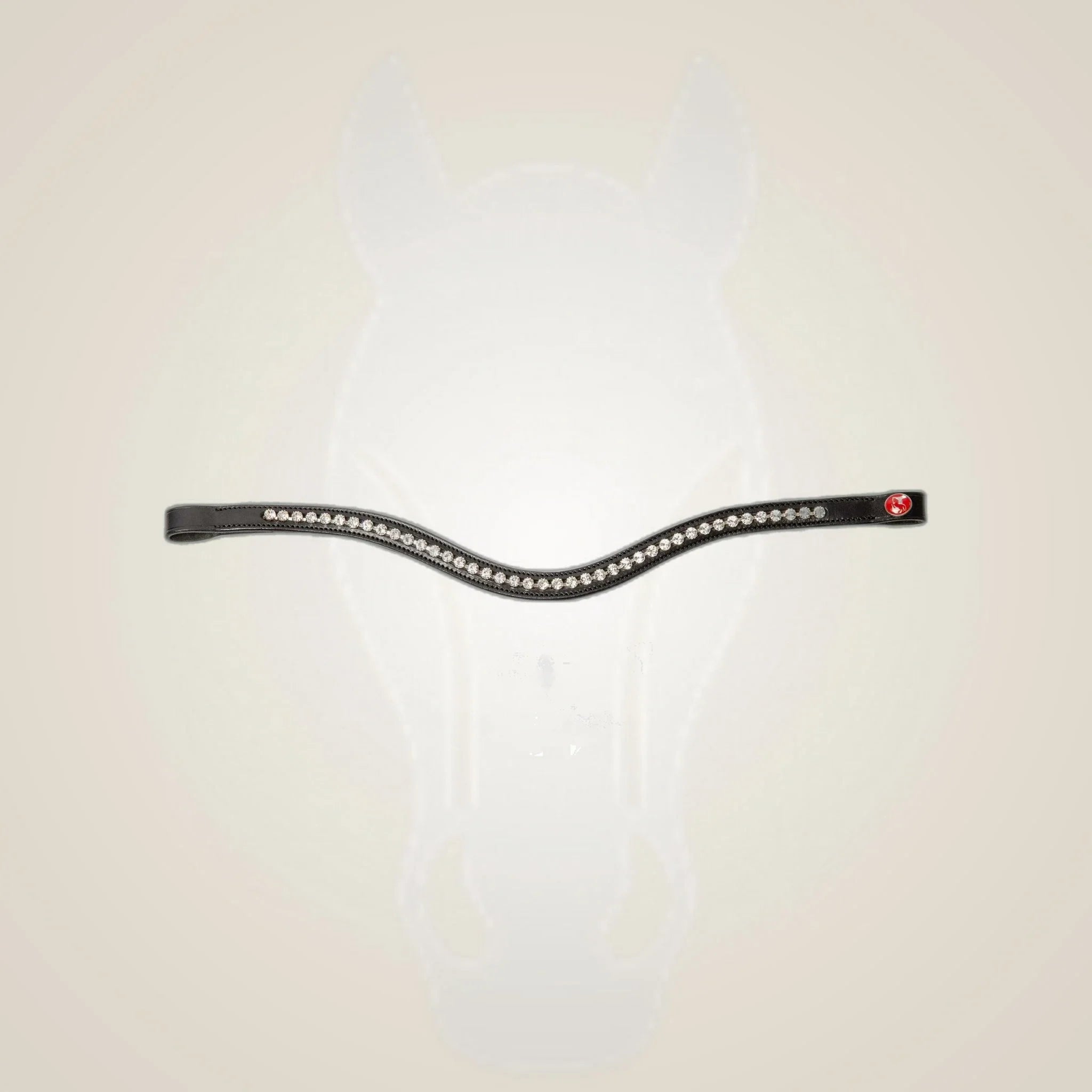 Kieffer Ultrasoft Fashion curved browband in black leather.