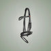 Kieffer Ultrasoft Fashion snaffle bridle in black, full bridle with reins.