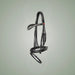 Kieffer Ultrasoft Haflinger snaffle bridle in black, full bridle with reins.
