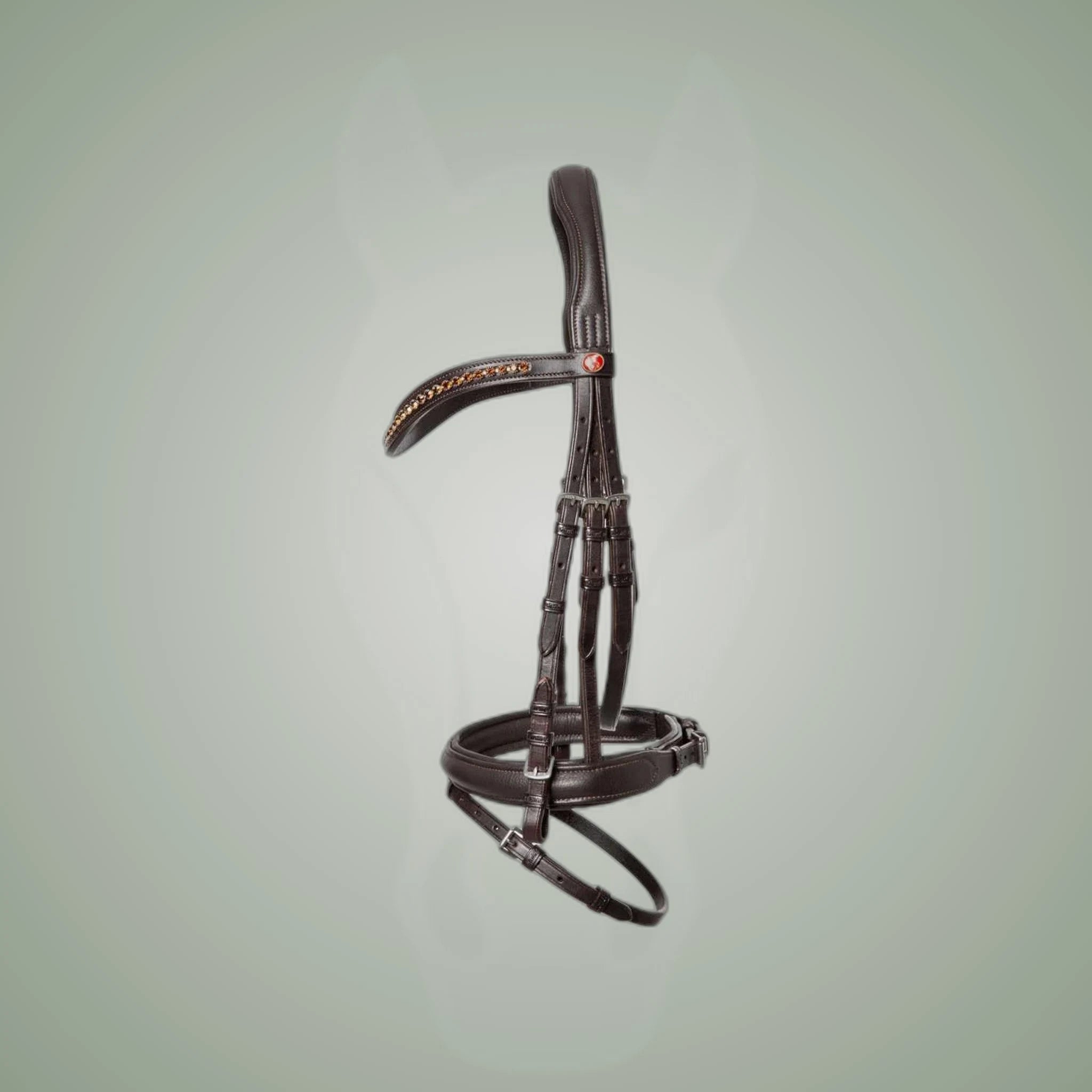 Kieffer Ultrasoft Haflinger snaffle bridle in black, full bridle from the side.
