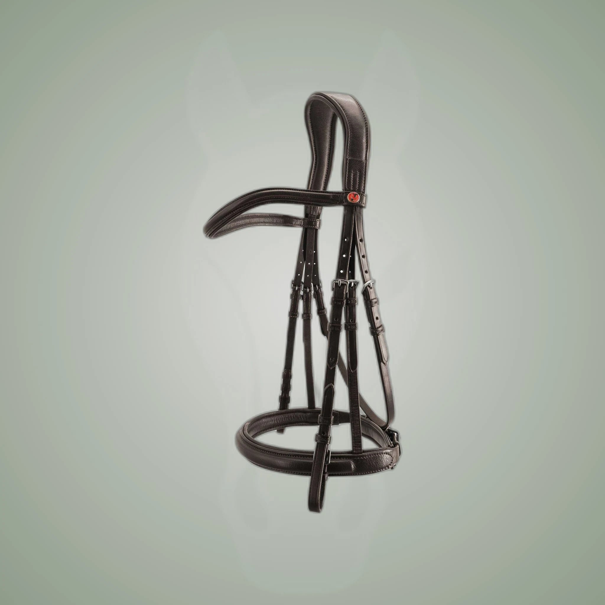 Kieffer Ultrasoft Sue Snaffle Bridle on One-Eyed Equine branded background
