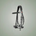 Kieffer Ultrasoft Unah Snaffle Bridle on One-Eyed Equine branded background
