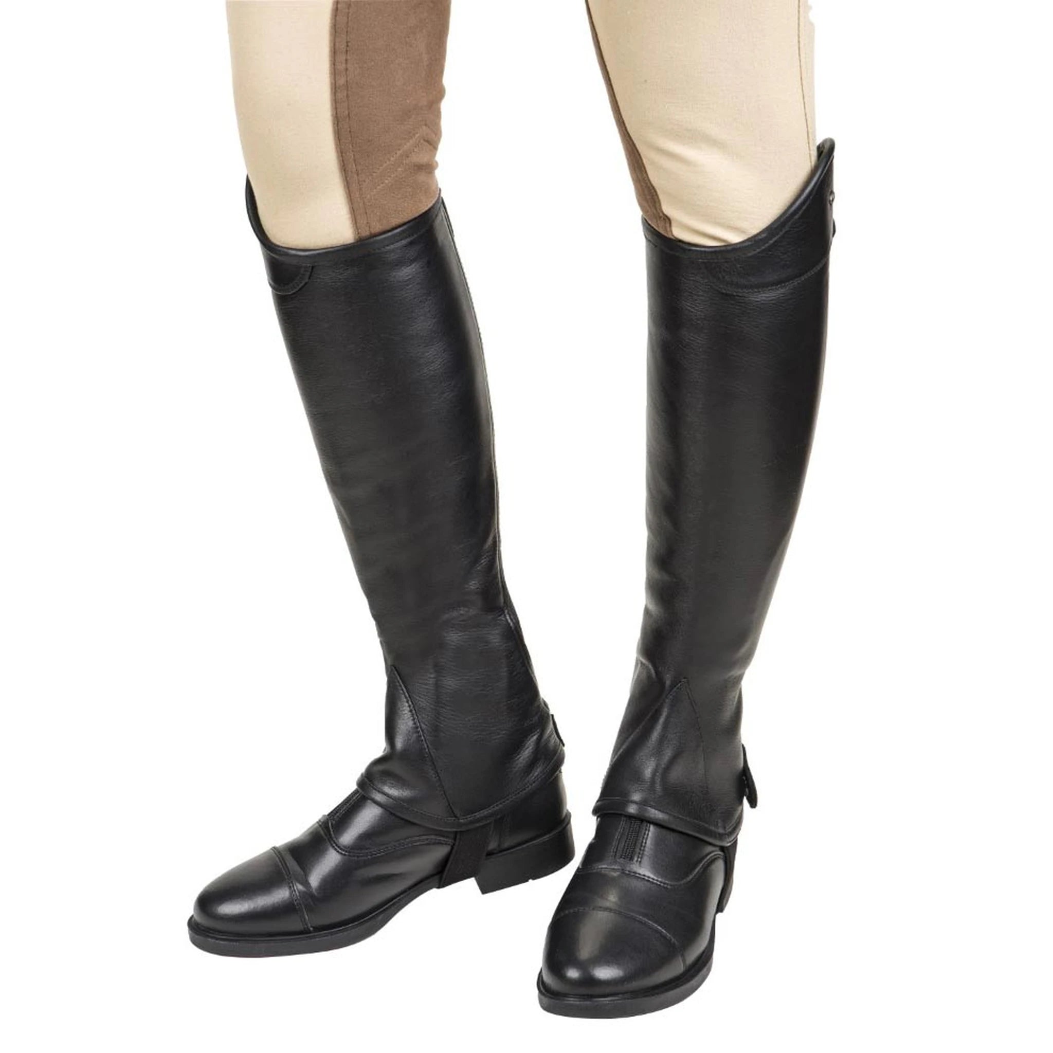 Lettia Adult London Leather Half Chaps - Black