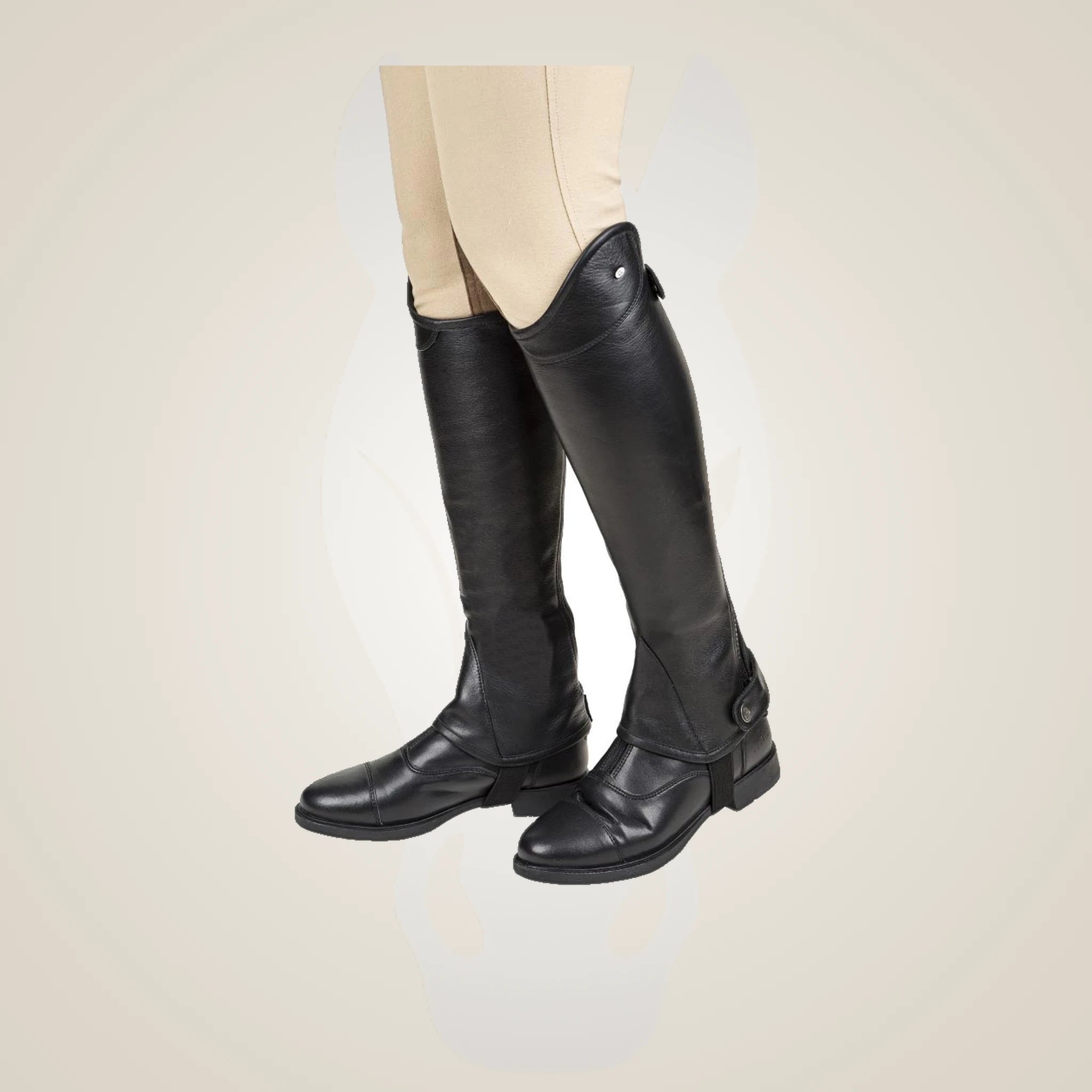 Lettia Adult London Leather Half Chaps - Black