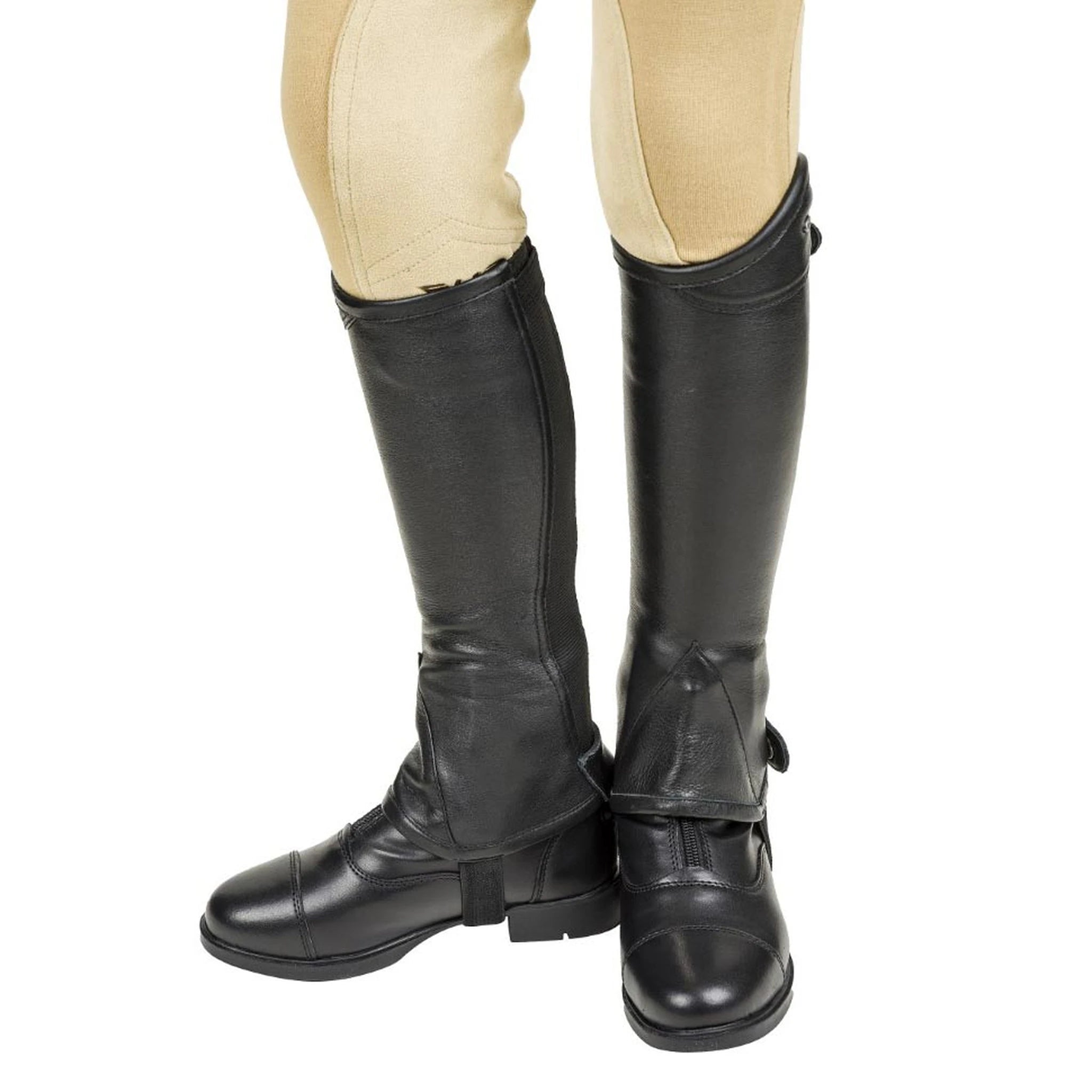 Lettia Children's London Leather Half Chaps - Black
