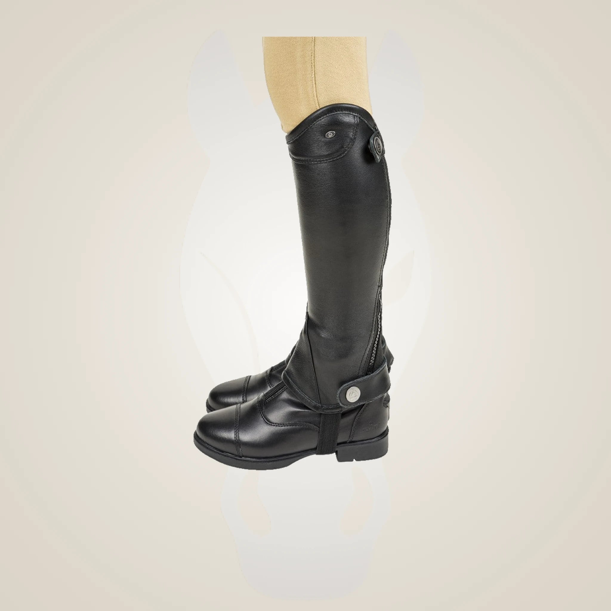 Lettia Children's London Leather Half Chaps - Black