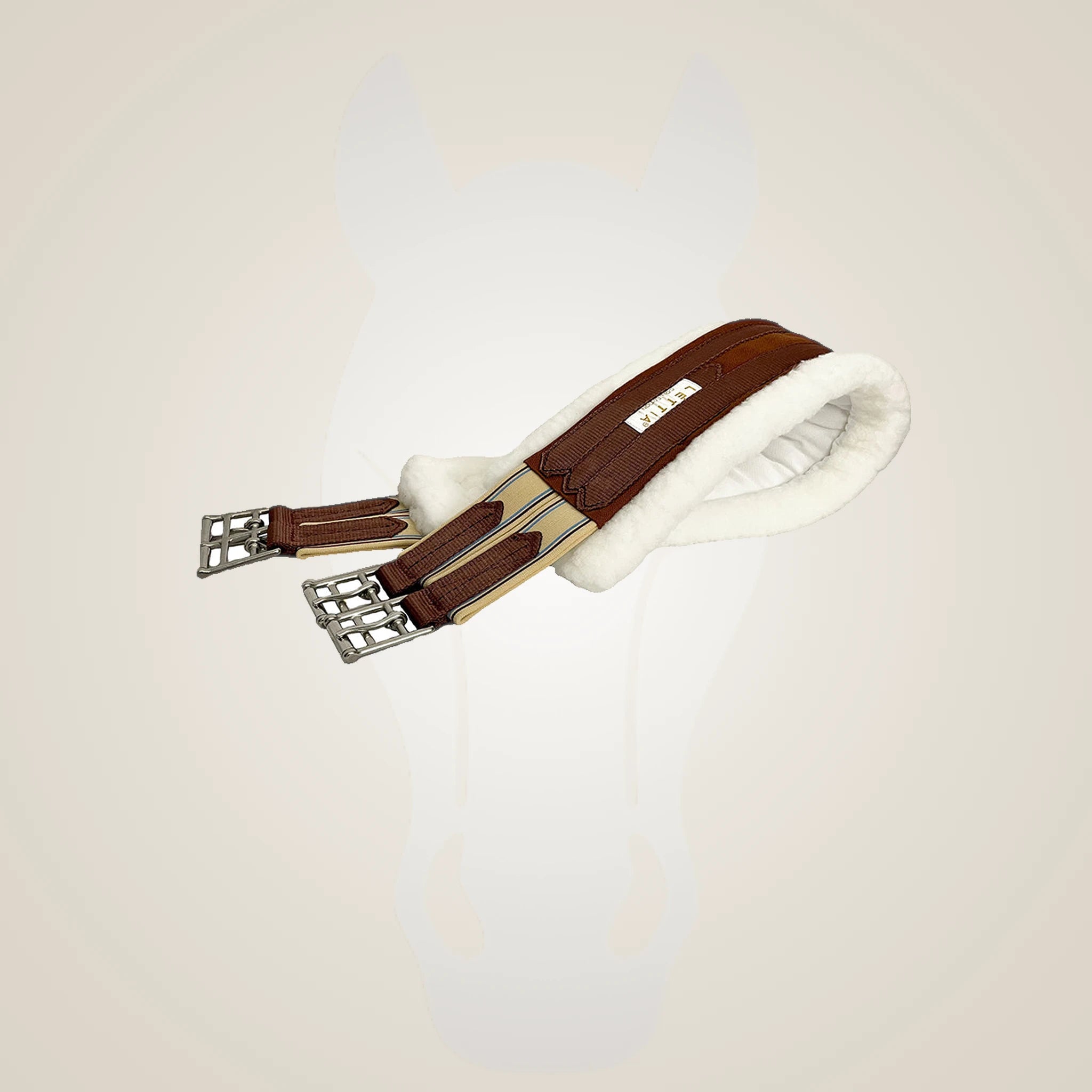 Lettia CoolMax Fleece Lined Girth - Brown