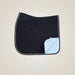 Lettia CoolMax ProSeries Dressage Pad - Black w/ White Piping & Black Trim