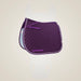 Lettia CoolMax ProSeries Dressage Pad - Plum w/ White Piping & Plum Trim
