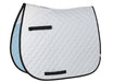 Lettia CoolMax ProSeries Dressage Pad - White w/White Piping & Black Trim