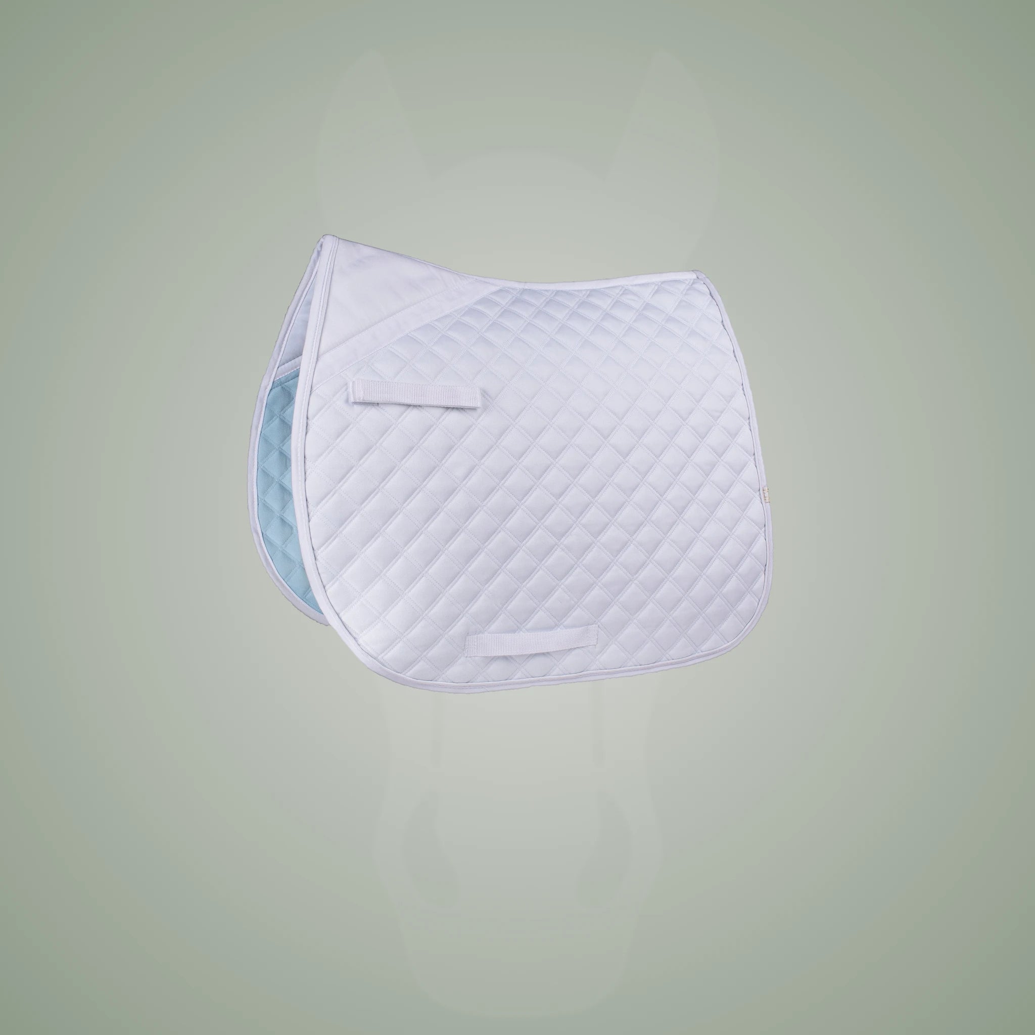 Lettia CoolMax ProSeries Dressage Pad - White w/ White Piping & White Trim