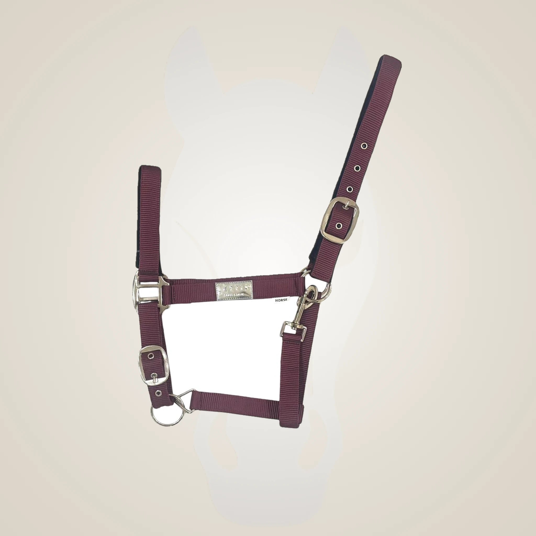 Lettia EquiFine Halter - Wine - Wine