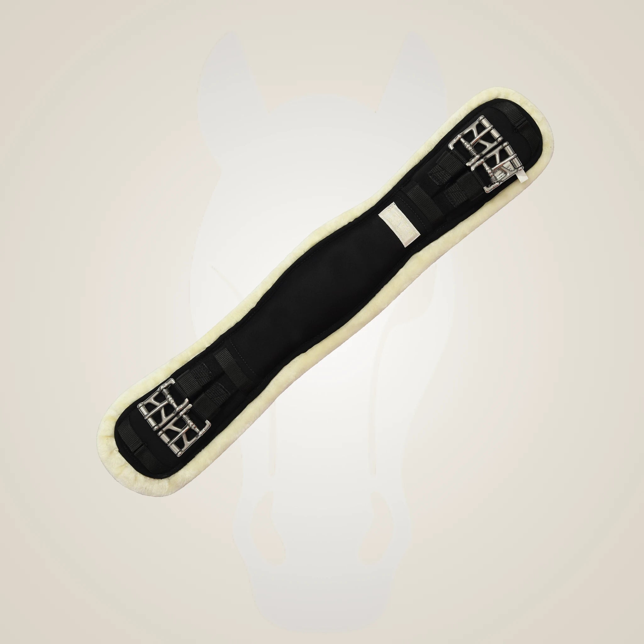 Lettia Memory Foam Dressage Sherpa Fleece Clik Girth - Black
