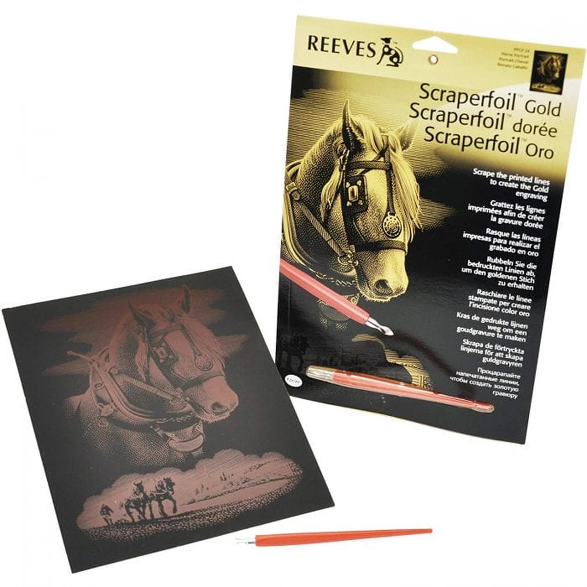 Reeves Gold Scraperfoil Kit - Horse product photo