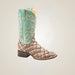 Roper Womens Tan Embossed Pirarucu Vamp Boots - Tan