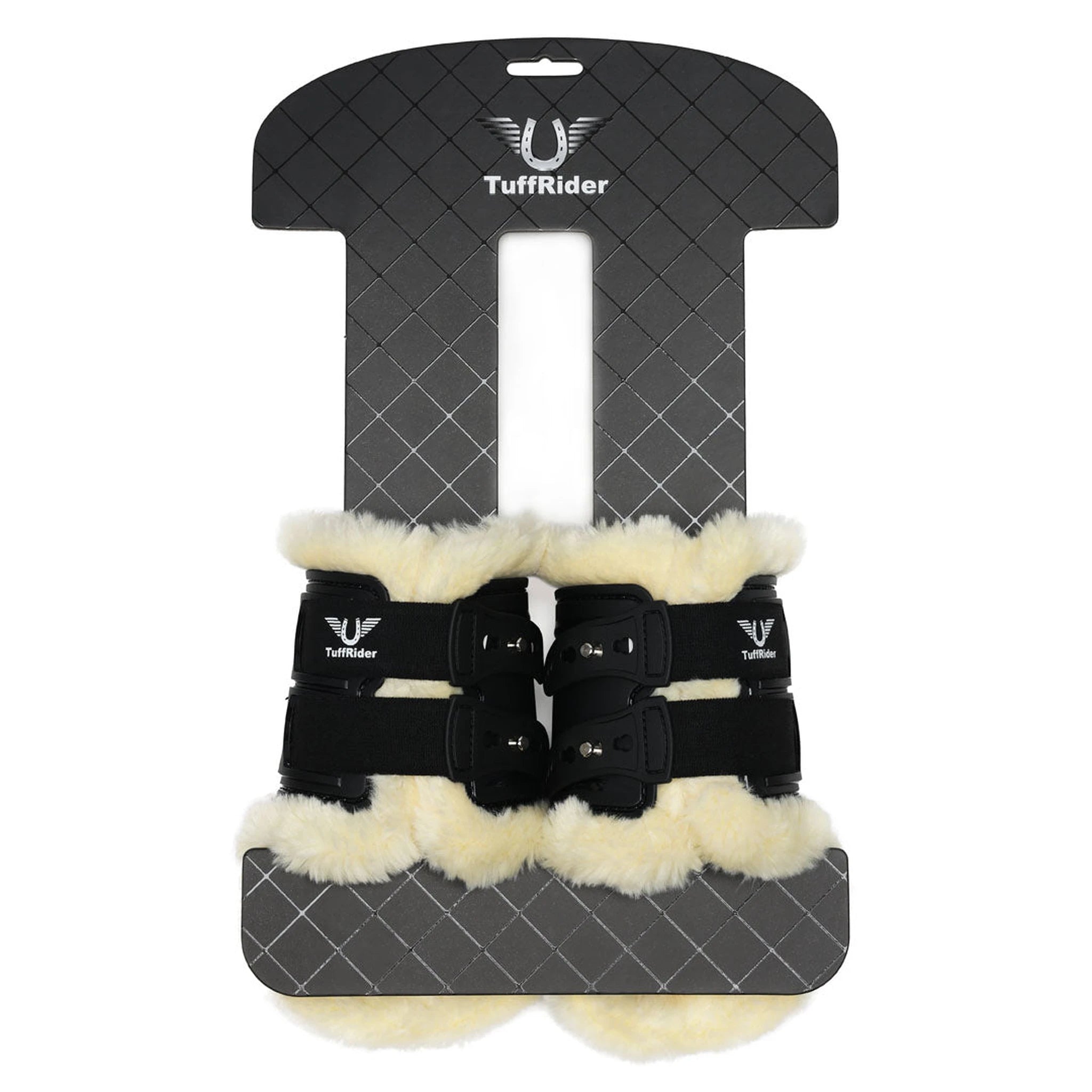 TuffRider Airflow Iron Man Sherpa Fleece Fetlock Boots - Black