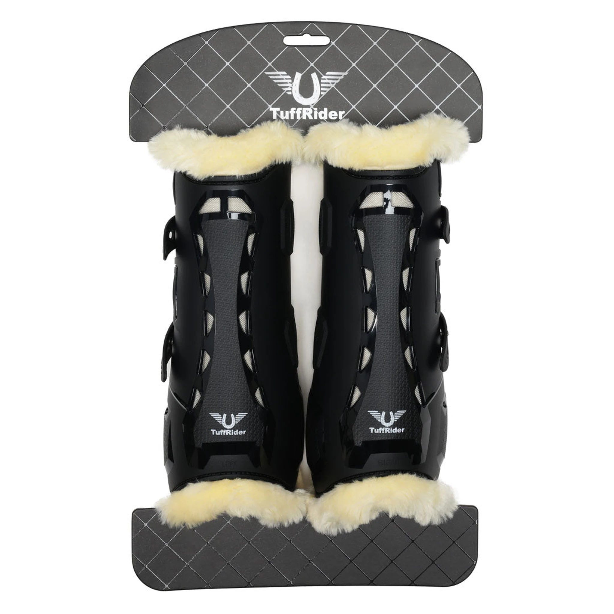 TuffRider Airflow Iron Man Sherpa Fleece Tendon Boots - Black