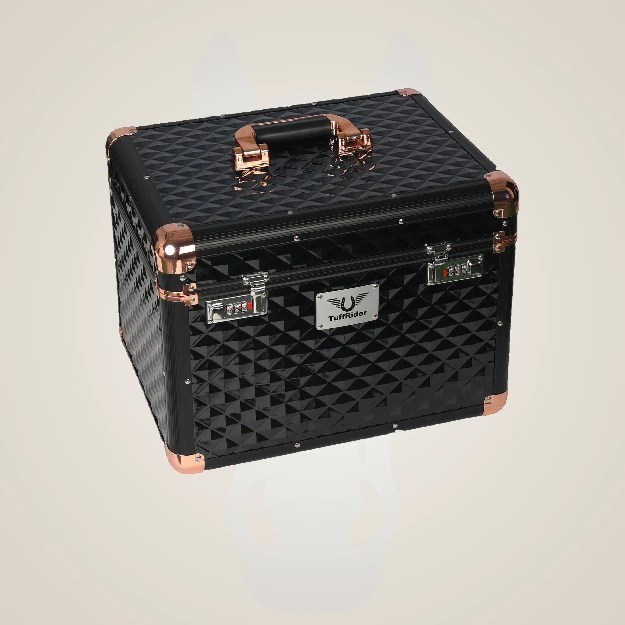 TuffRider Aluminium Diamond Grooming Box - Black