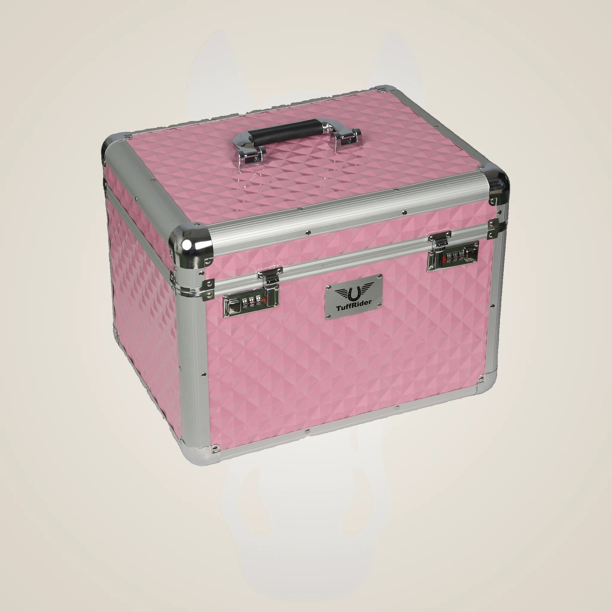 TuffRider Aluminium Diamond Grooming Box - Pink