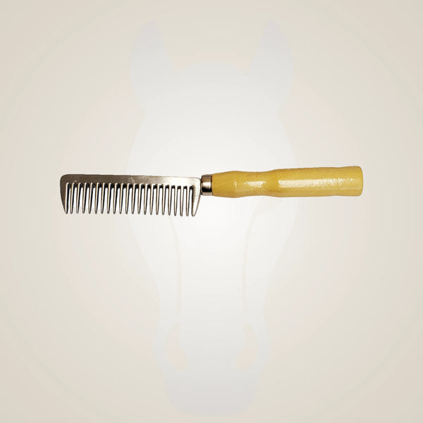 TuffRider Aluminum Comb with Wooden Handle