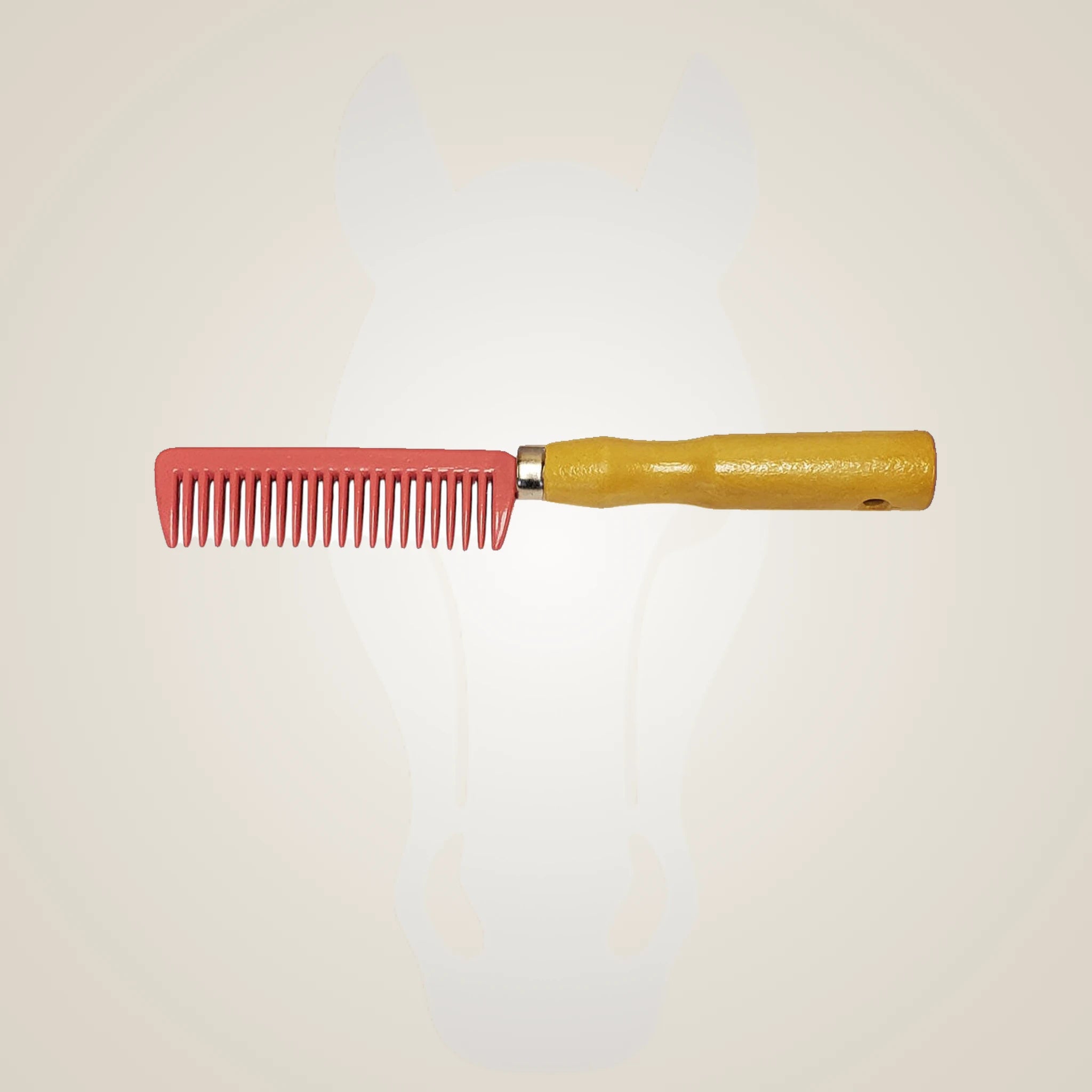 TuffRider Aluminum Comb with Wooden Handle - Pink