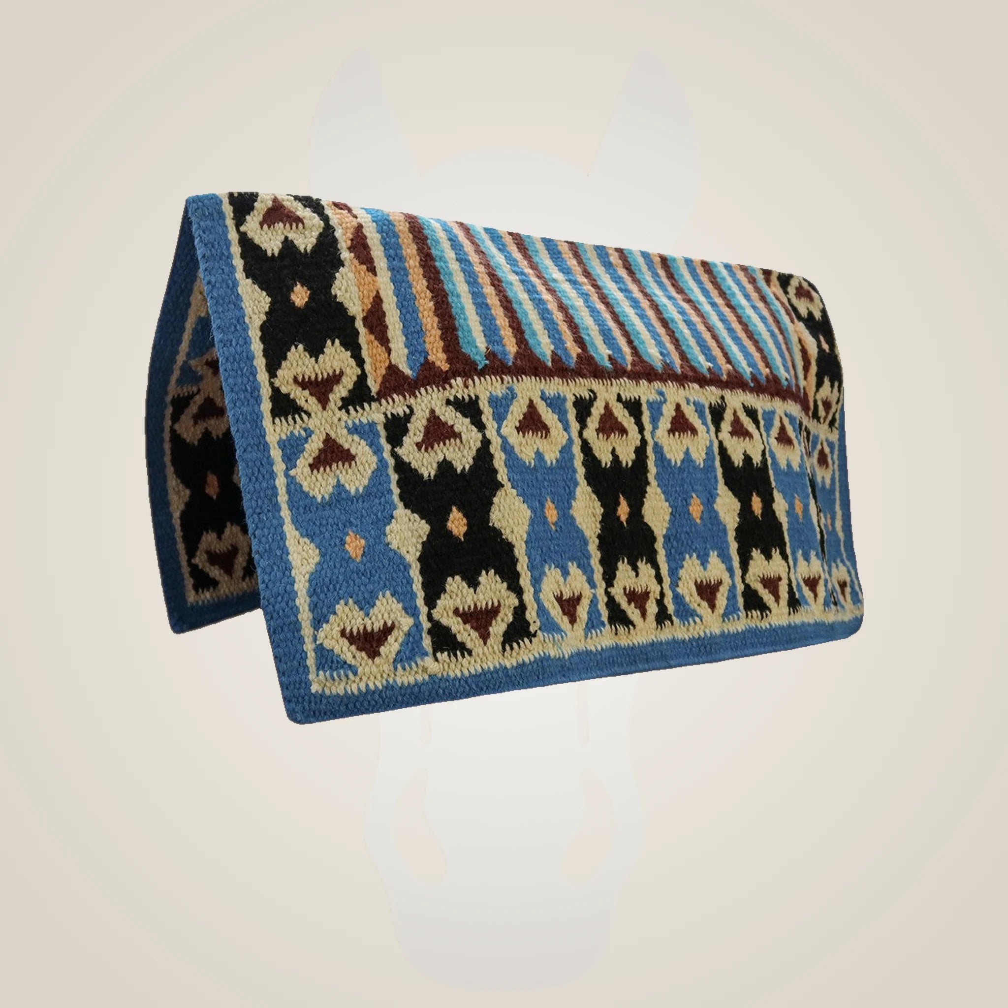 TuffRider Amarillo Western Woven Saddle Blanket - Blue