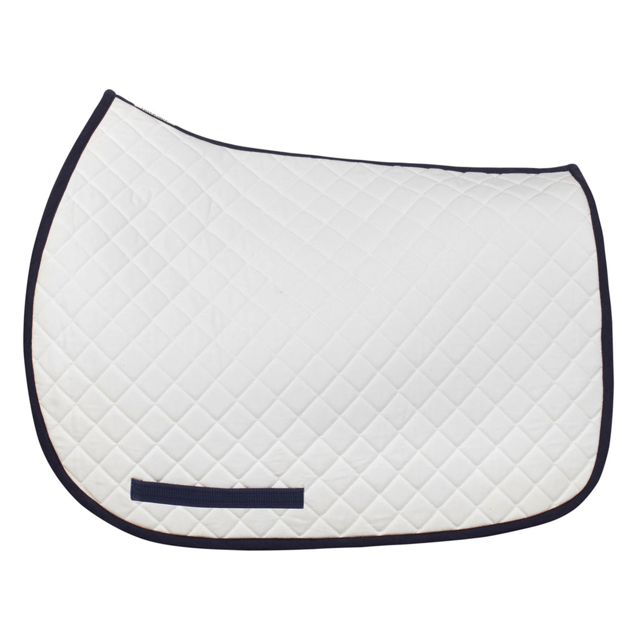TuffRider Basic All Purpose Saddle Pad with Trim - White/Navy