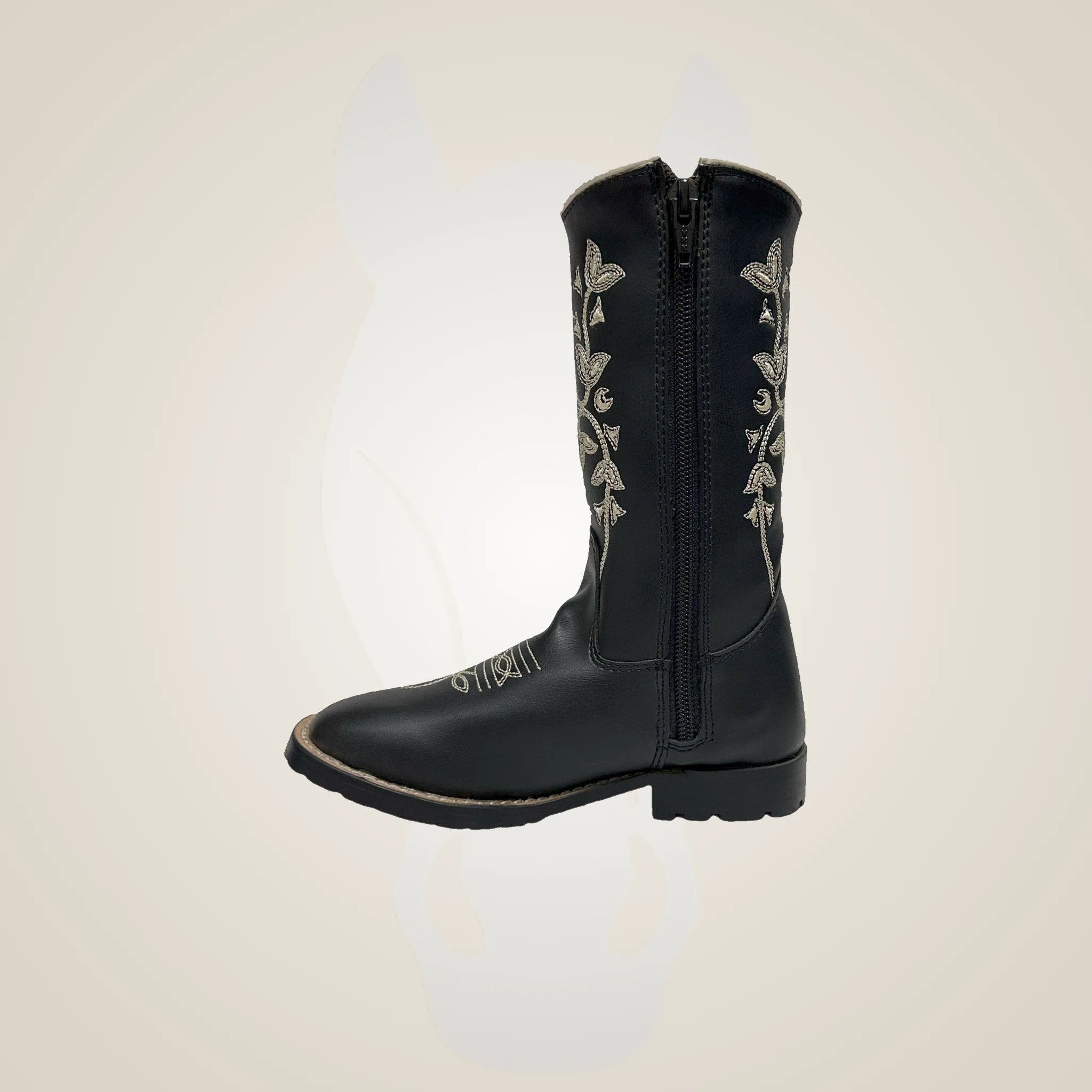 TuffRider Children's Black Floral Western Boot - Black