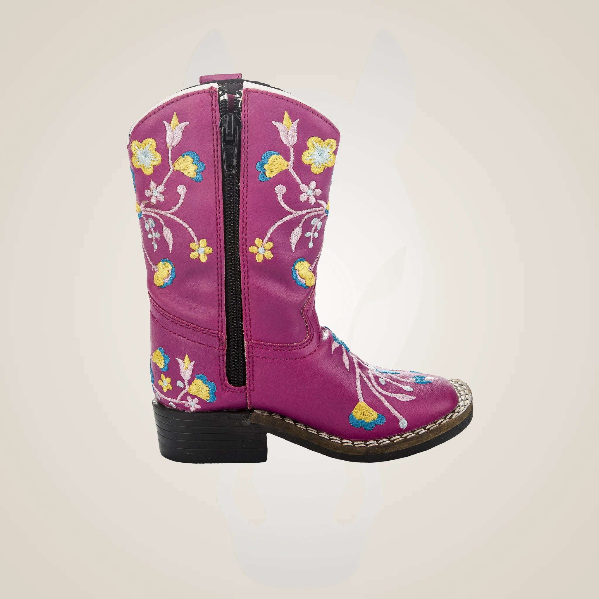 TuffRider Children's Floral Cowgirl Western Boot - Hot Pink