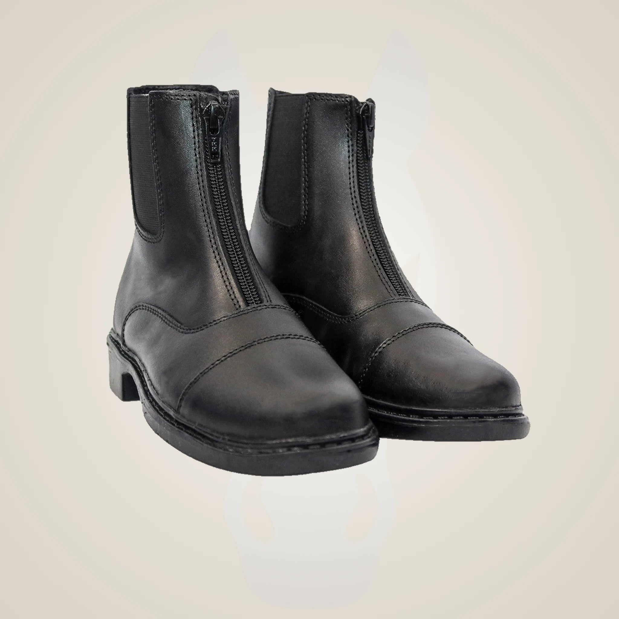 TuffRider Children's Perfect Front Zip Paddock Boots - Black