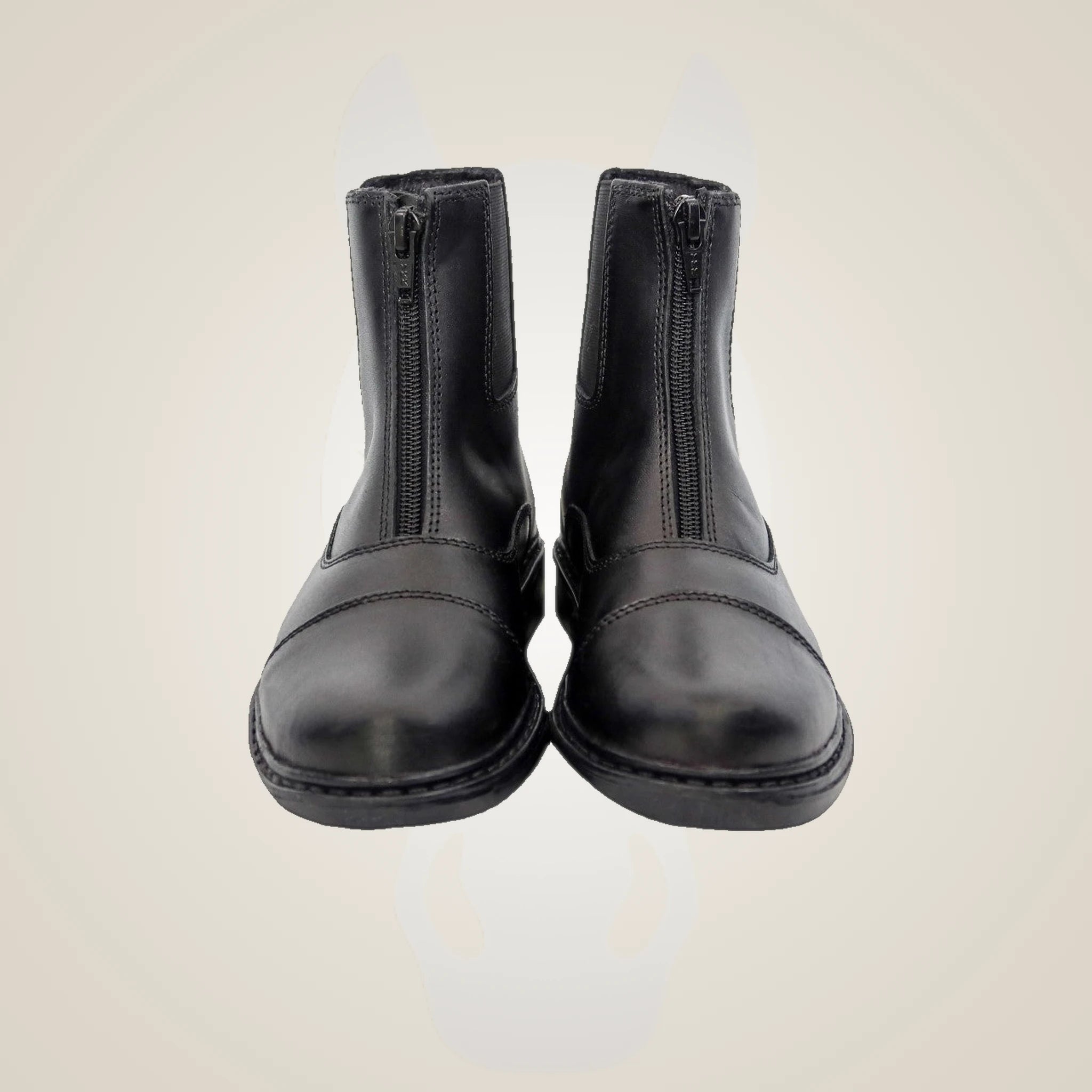TuffRider Children's Perfect Front Zip Paddock Boots - Black