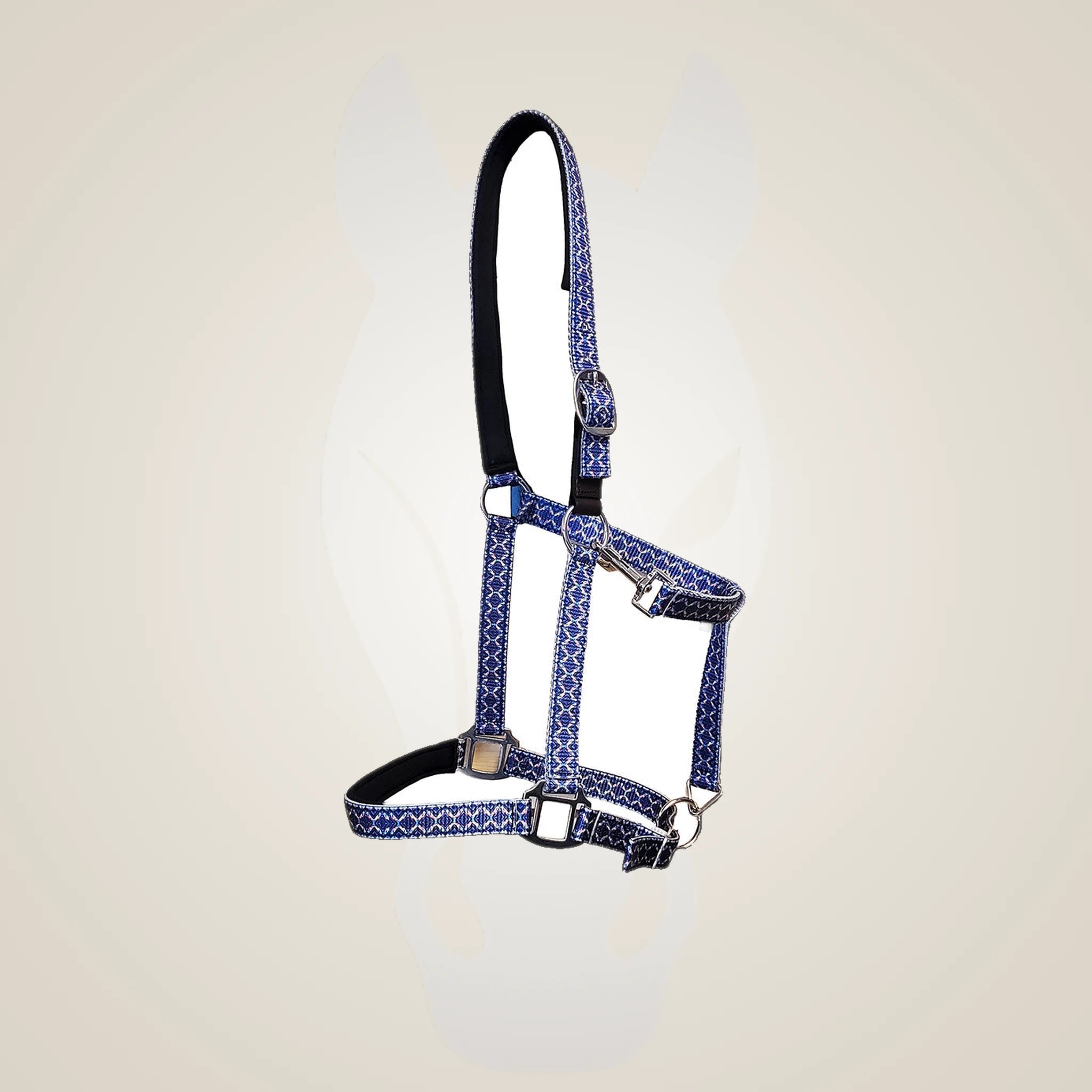 TuffRider EasyCare Diamond Mosaic Break Away Halter - Navy