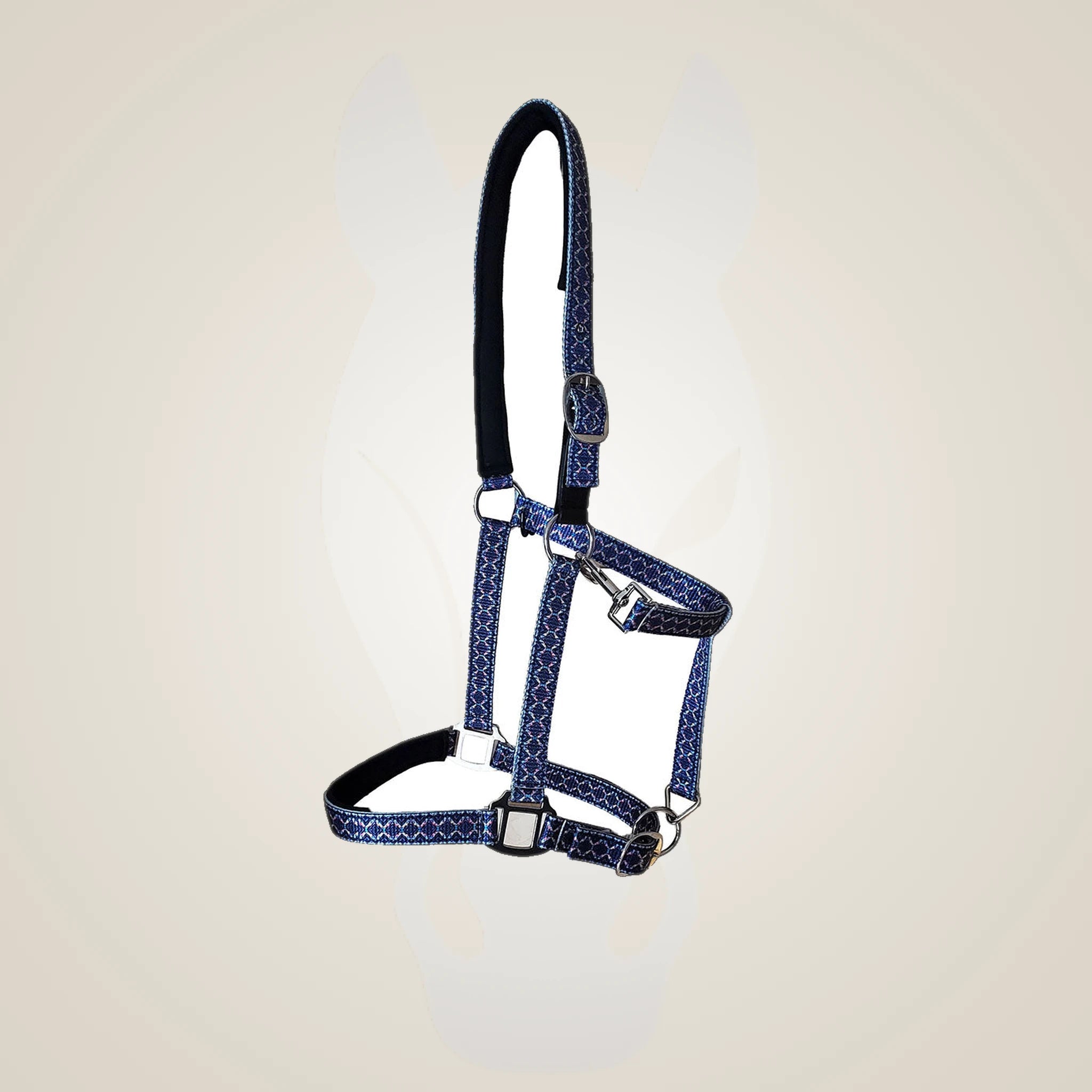 TuffRider EasyCare Diamond Mosaic Break Away Halter - Navy