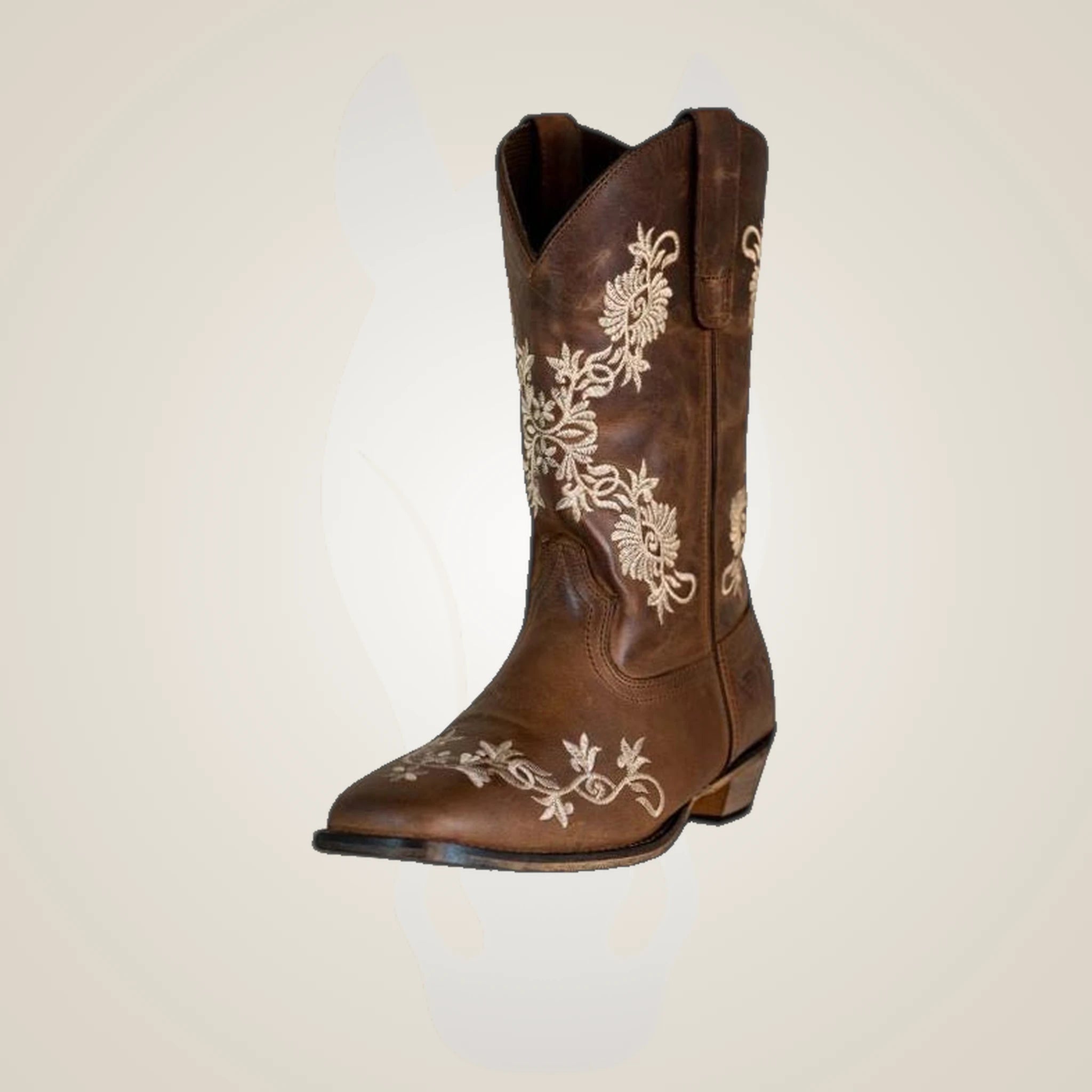 TuffRider Ladies Mormon Square Toe Western Boot - Brown