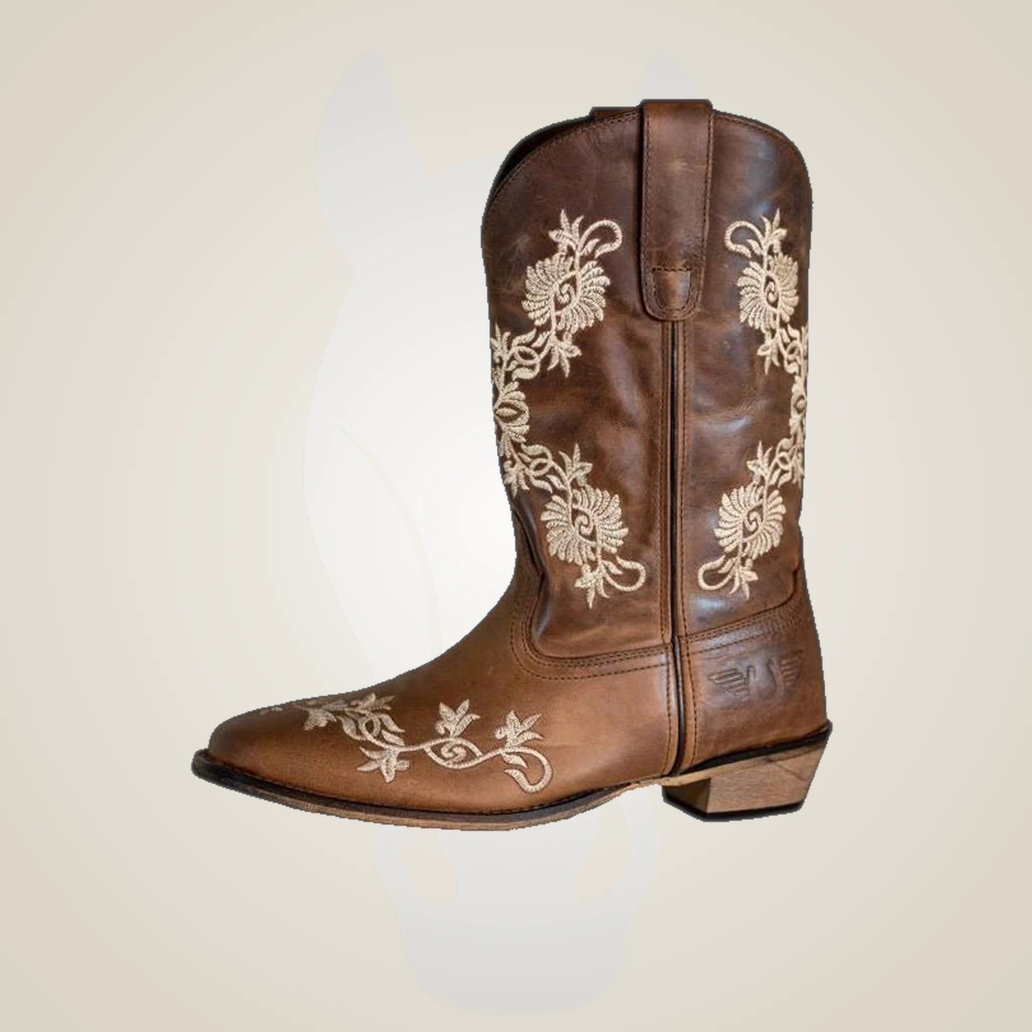 TuffRider Ladies Mormon Square Toe Western Boot - Brown