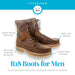 TuffRider Men Nubuck Leather High-Top R18 Boots - Brown