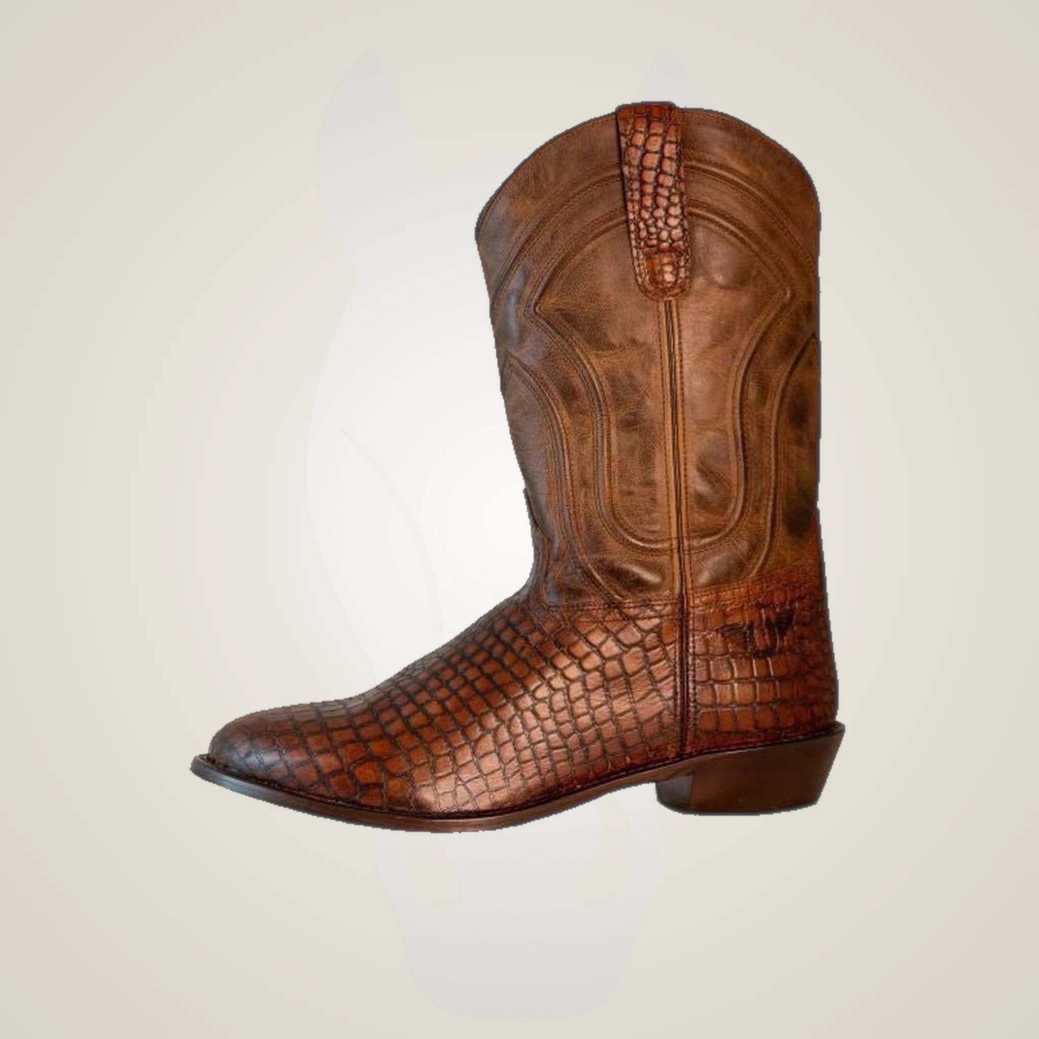TuffRider Men's Hayden Wide Round Toe Western Boot - Brown