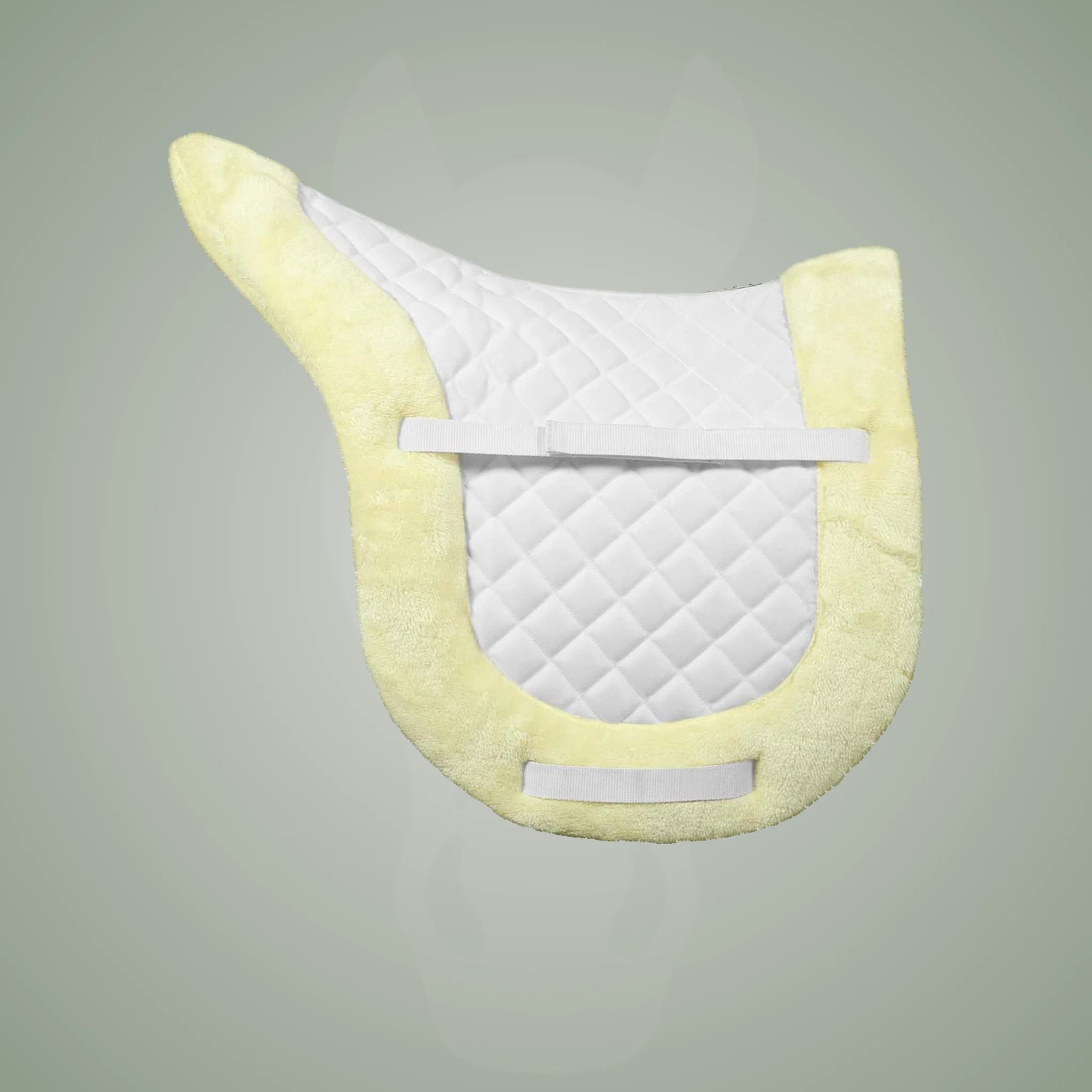TuffRider Sherpa Fleece Trimmed Shaped Saddle Pad - White