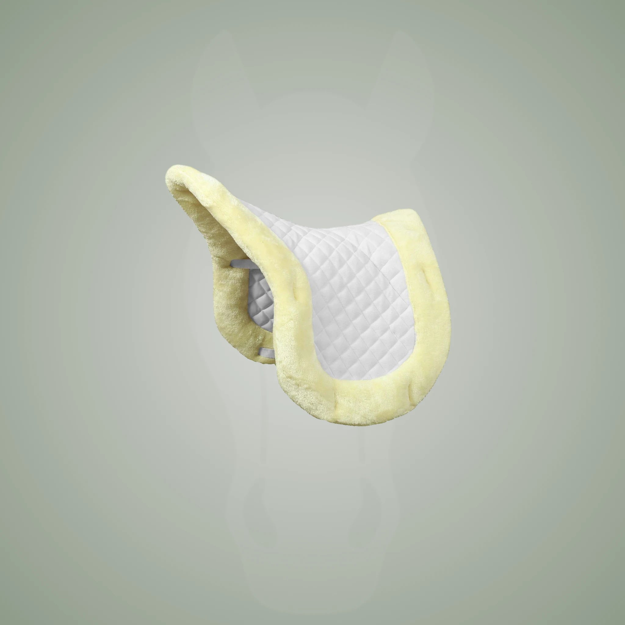 TuffRider Sherpa Fleece Trimmed Shaped Saddle Pad - White